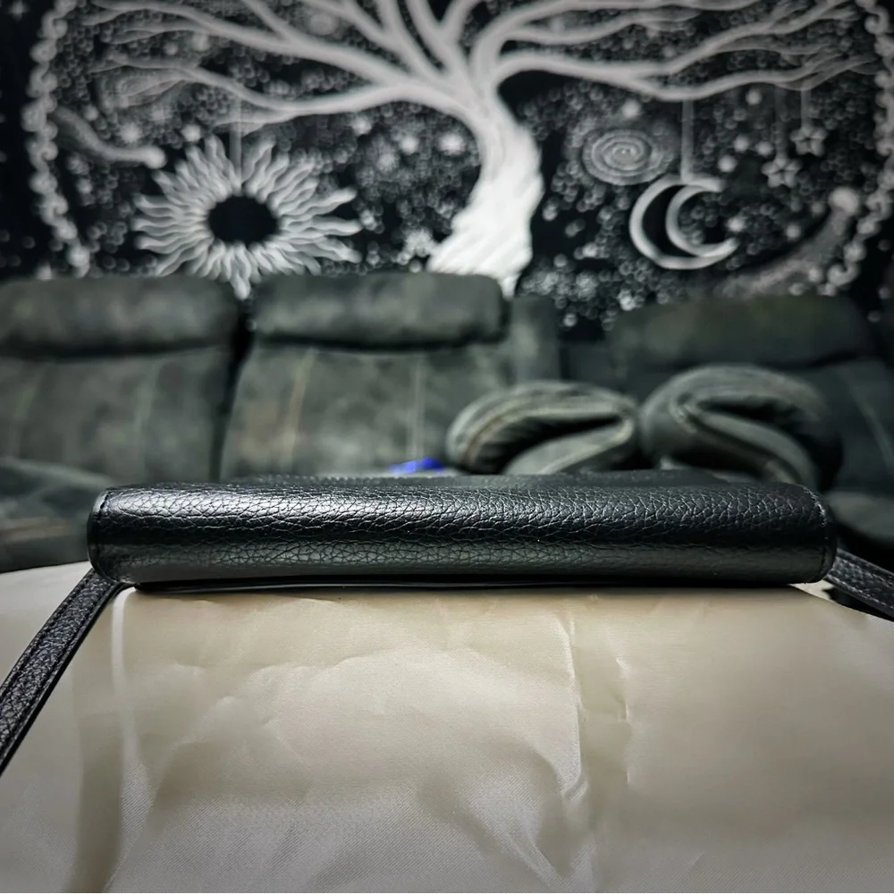 Vintage style Tory Burch small crossbody Bag Black Leather - Picture 15 of 17